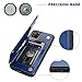 for iPhone 11 Pro Max Wallet Case with Card Holder,OT ONETOP PU Leather Kickstand Card Slots Case,Double Magnetic Clasp and Durable Shockproof Cover for iPhone 11 Pro Max 6.5 Inch (Blue)