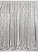 B-COOL Silver Sequin Backdrop 7ftx7ft Photography Backdrop Sequin Backdrop Photography Curtain Backdrop Wedding Photo Booth Curtains Studio Background Sparkly Sequin Background