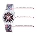Zeiger Kids Children Girls Women Teen Watch Time Teacher Watch with Silicon Band(Black Small Floral)