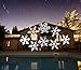 JulyFire Moving Snowflakes Projector Light, 4W White Projection Spotlight Christmas Lamp, LED Landscape Projector Light for Indoor/Outdoor, Xmas Light, Home Decor, Wall Decoration, Party Light