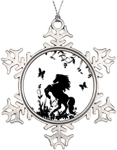 Ideas For Decorating Christmas Trees Rearing Black Stallion / Horse on White Make Christmas Tree Decorations Black