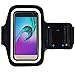 Sports Armband for Samsung Galaxy J3 with Reflective Band + Key Holder (Black)