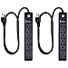 GE 6-Outlet Surge Protector 2 Pack, 3 Ft Extension Cord, Power Strip, 450 Joules, On/Off Switch, Integrated Circuit Breaker, Heavy Duty, Warranty, UL Listed, Black, 83969
