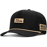 Curves &amp; Clubs Titties Golf Hat, Funny Rope Snapback for Men with USA Flag, Breathable Performance Golf Cap