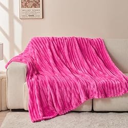 NEWCOSPLAY Super Soft Throw Blanket Hot Pink