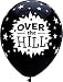PartyMate 42862 Hill Printed Latex Balloons, 12-Inch Round, 6-Count, Pitch Black, 6 CT primary