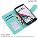 LG G4 Case, Style4U Premium PU Leather Stand Wallet Case with ID Credit Card/Cash Slots for LG G4 + 1 Stylus [Mint Green]