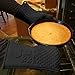 Verde River Products Silicone Heat Resistant BBQ Grilling Gloves - Best Protective Insulated Kitchen - Oven – Grill – Baking - Smoker & Cooking - Waterproof Grip - Replace Potholder & Mitts XL Black