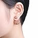 SheLian Vintage Front Back Womens Double Side Round Ball Stud Earrings(Rose Gold Tone)