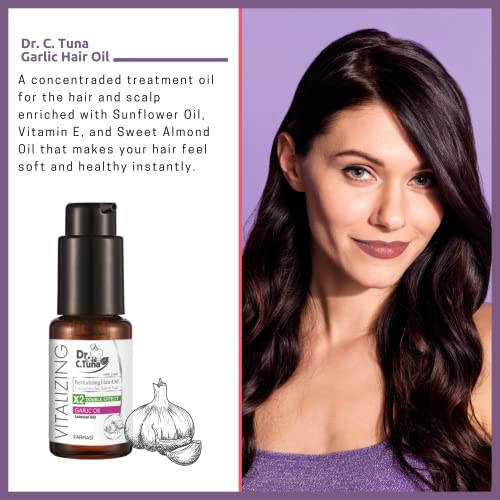 FARMASI Dr. C. Tuna Vitalizing Garlic Oil, Hair Growth Oil for Thicker