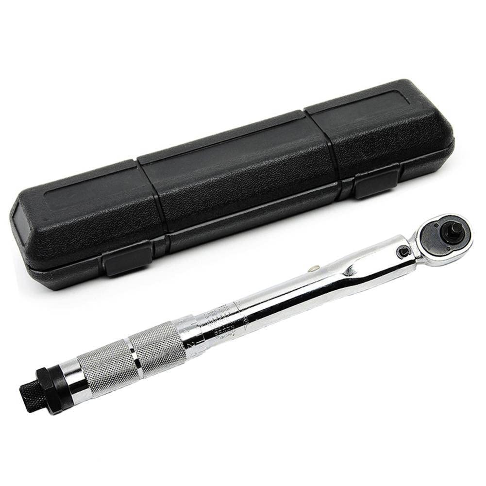 BOWONG Adjustable Torque Wrench 5-25Nm 1/4" Square Drive Click Hand Ratchet Cycles Tool