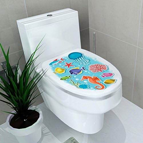 Geloral Bathroom Decal Finding Nemo Under Sea Shark Fish Decal Vinyl Cartoon Mural Decor