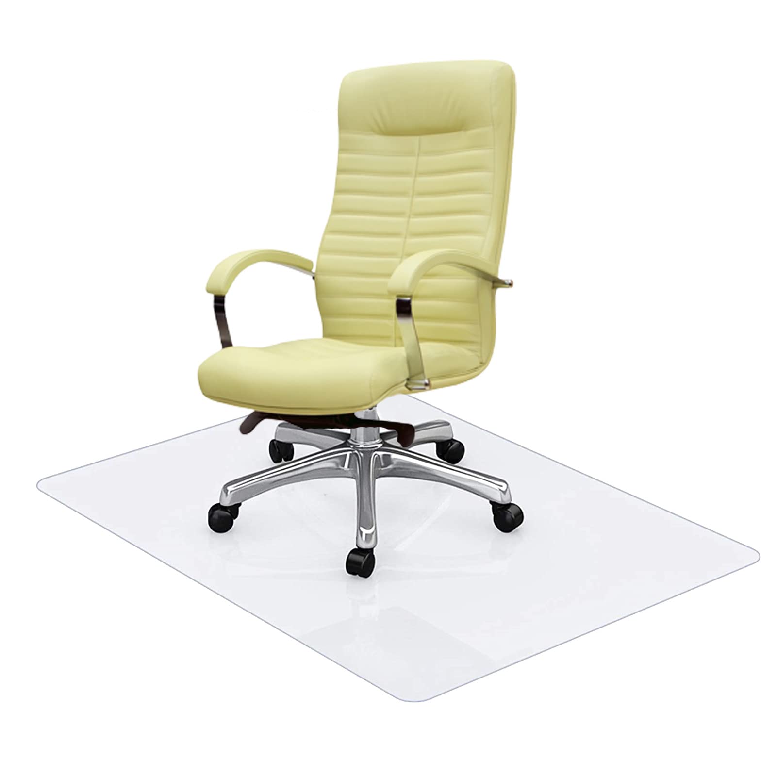 Chair Mat Carpet Floor Protector Mats Transparent PVC Super Grip Anti-Static & High Impact Strength Perfect Plastic Clear for Home Office Desk Hallway Kitchen Carpet Floors Protection(90 * 120)