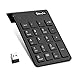 USB Numeric Keypad, BonyTek 19 Keys Numpad, USB Wireless Number Pad with 2.4G Mini USB Numeric Receiver for Laptop Desktop PC Notebook - Black (Ordinary Version)