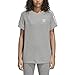 adidas Originals womens 3 Stripes T-shirt T Shirt, Medium Grey Heather/White, Medium US