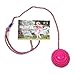 Just Jump It Ankle Skip Ball Foldable Wheel Skip It Jump Rope for Kids Exercise Equipment and Agility Toy - Pink