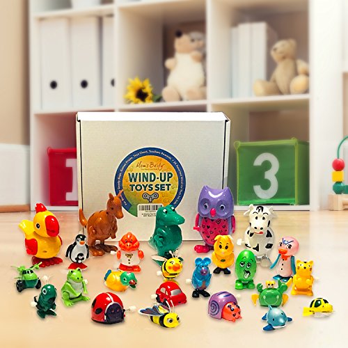 Wind Up Toys For Kids – Assorted 24pc Children Gift Pack – Bulk Wind-Up Toys for Party Favors, Birthday Goody Bags, Game Prizes, Toy Chests, School Awards – Mix of Big & Small Toys for Girls and Boys - Thumbnail 5