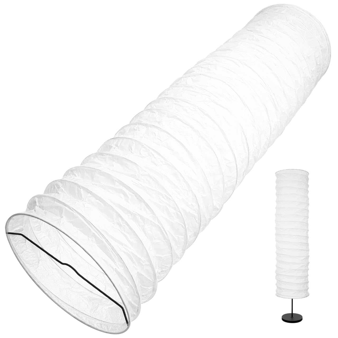 Lurrose Nordic Style Paper Floor Lamp Shade 36 Inch Standing Light Cover for Home Hotel Living Room Bedroom Bedside Decor