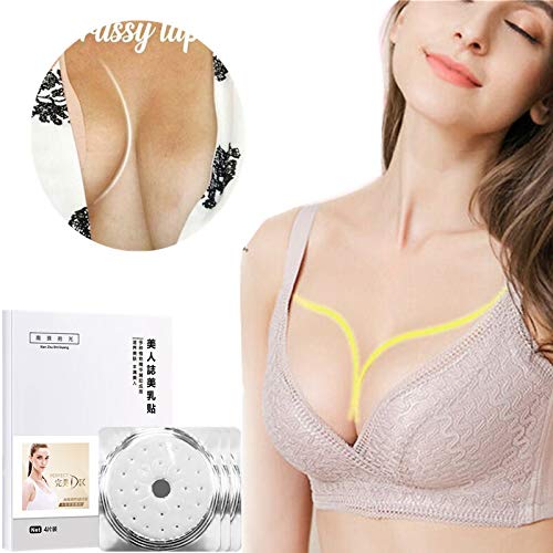 Anti-Sagging Upright Breast Lifter,Invisible Self Adhesive Bra,Sticky Invisible Collagen Patch,Breast Enhancement Massage Cream Clear Push-up Breast Pads Silicone Lifts Bra Cups (16pcs)