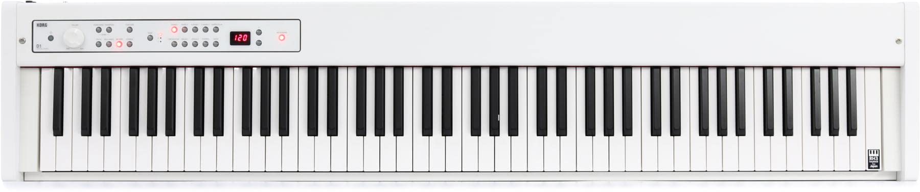 Korg - D1 88 Key Digital Stage Piano - White D1-WH