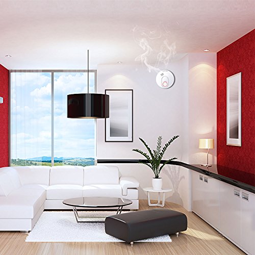 10 Years Battery-Operated Smoke and Fire Alarm/Detector(Not Hardwired) with Silence Button and 10-hours Eliminates Late Night Low Battery Chirps Mode Photoelectric Sensor & UL Listed Smoke&Fire Alarm