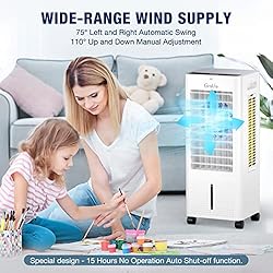 Grelife Evaporative Air Cooler, 3-IN-1 Portable Air