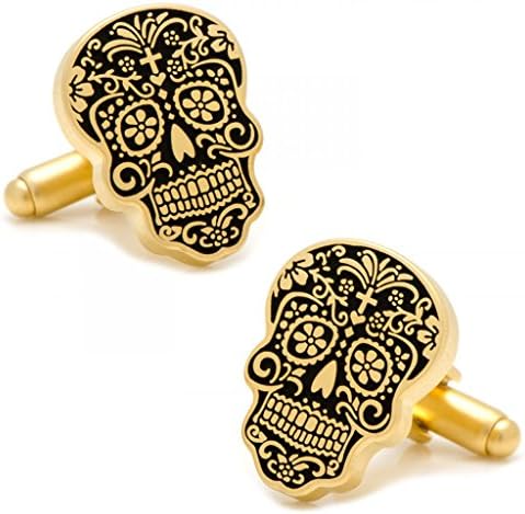 Gold Day of the Dead Cufflinks