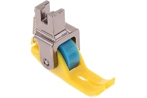 3PCS Narrow Roller Presser Foot for Sewing Machine, Leather Roller Presser Foot Compatible with Industrial Single Needle Flat