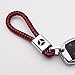 For Mercedes-Benz Logo Emblem Key Chain Key Ring Metal Alloy BV Style Leather Gift Decoration Accessories AMG (Black & Red)