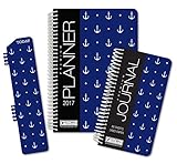 HARDCOVER Fashion Daily Planner Set - Includes 14 Month 2017 Calendar Year (5.5