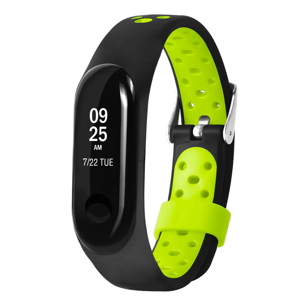 Angersi Strap Compatible with Xiaomi Mi Band 3/4 Strap,Soft Silicone Sport Replacement Watch Strap Band Fitness Strap Bracelet Wristband compatible with Xiaomi Mi Band 3/4