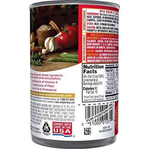 Campbell's Vegetable Beef Condensed Soup (Pack of 24) - Image 2