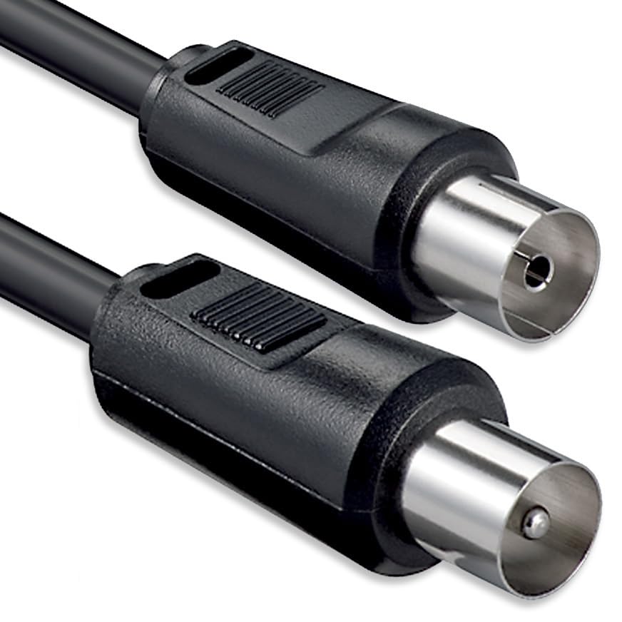 1aTTack Coaxial Connection Cable Antenna Cable Sat Cable F-Connector Coaxial Male to Coaxial Female Double-Shielded / Triple Shielded / Quadruple Shielded / 75 db / 85 db / 100 db / 110 db / 120 db / 125 db Koax schwarz St-Ku 75db 1,5 Meter