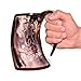 Norse Tradesman XL Viking Drinking Horn Mug - 100% Authentic Beer Horn Tankard With Thor's Hammer Engraving | The Mjolnir, High Polish, approx. 30 oz