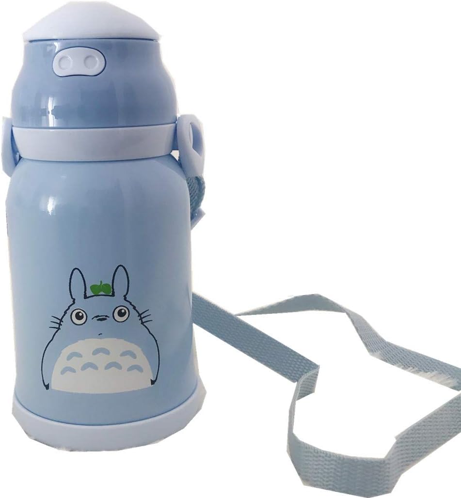 Created Totora Vacuum Cup,Keep Cold And Hot,Children Stainles Steel Thermos Cup With A Straw,Students Portable Bottle Outdoor/Indoor (Blue)