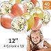 Jishy 40PCS Rose Gold and Gold Confetti Balloons 12 Inches Party Latex Balloons Set for Graduation Birthday Wedding Engagement Decoration