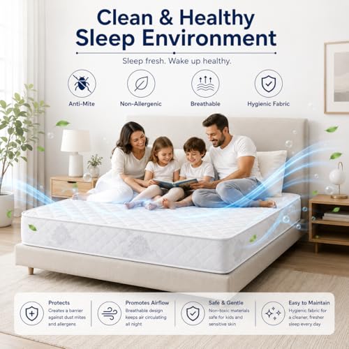 Emirates Living Orthopedic Medical Mattress for Back Support | Enhanced Spinal Alignment | High Density Comfort Foam | Pressure Relief | King - L200 x W180 x H12 cm