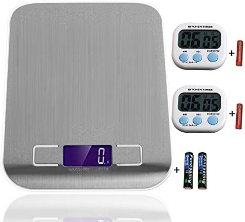 Besula The Super Precision Pack for your Kitchen – Includes a High-Precision Digital Kitchen Scale and Two Accurate Kitchen Timers That Will Eliminate the Guess-Work from Your Kitchen