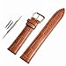 Leather Watch Band with Rose Gold Watch Buckle - Choices of Color & Width (18mm,20mm or 22mm) Genuine Cowhide Interchangeable Strap(20mm,Light Brown)