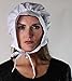 White Fabric Simple Pioneer Apron & Bonnet Set