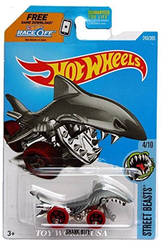 Hot Wheels 2017 Street Beasts Shark Bite (Shark Car) 243/365, Gray