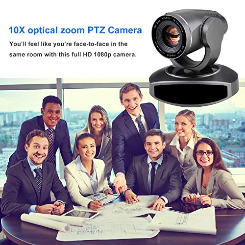 Tenveo Group All-in-One Video Conferencing System, USB PTZ Conference Room Camera (10X Zoom TEVO-VA3000)