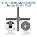 Zengi 4-in-1 Cross Style Starter Roll Pin Punch Tool, Roll Pin Holder