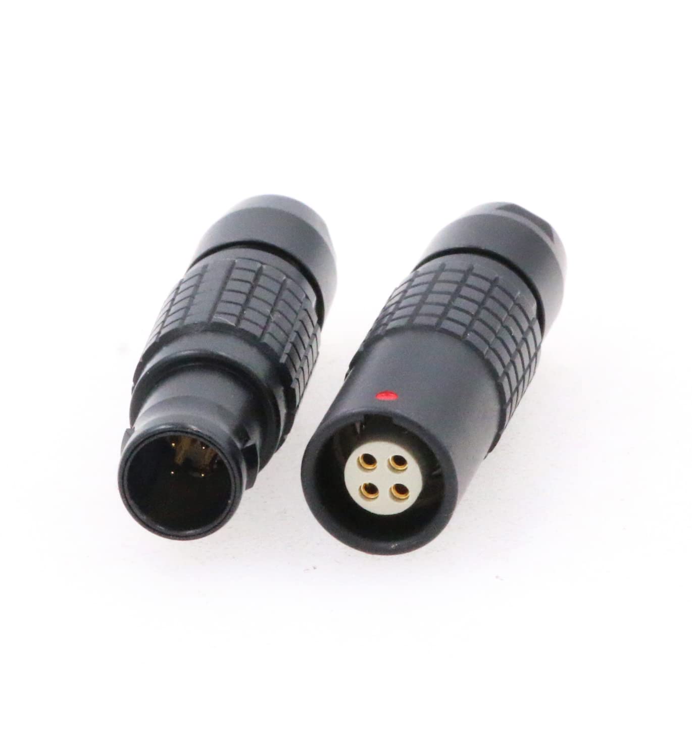 Eonvic 4pin 1B PHG and FGG Connector Push Pull Plug Socket Male to Female Circular Connector (Black)