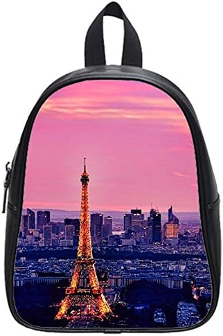 Large Size Paris Eiffel Tower Printing Shoulders Backpack Custom High School Students Backpack for Travel or Party