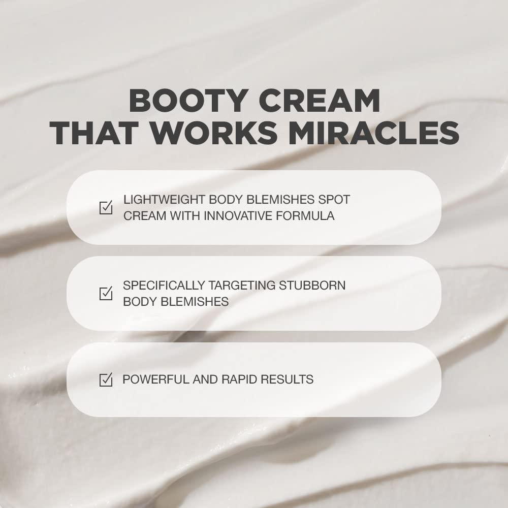 Butt & Thigh Scrub Wash + Butt & Thigh Acne Spot Cream Bundle | Butt Acne Cream and Exfoliating Scrub for Acne, Ingrown Hair and Bikini & Razor Bump | Calming and Soothing Natural Formula