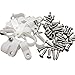 3/8 Inch Rope Light P-Style Mounting Clips with Pan Head Phillips Stainless SteelScrews.(50 Pack Clips and 50Pcs Screws)