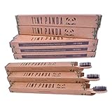 Family Pack of 10 Charcoal Infused Bamboo Toothbrushes - Natural Whitening - Eco-friendly Biodegradable BPA Free Toothbrush Set - Vegan and Cruelty Free