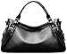On Clearance Big Sale Heshe Women’s Fashion New Top Tote Handle Shoulder Crossbody Bag Vintage Handbag Purse (Black1)