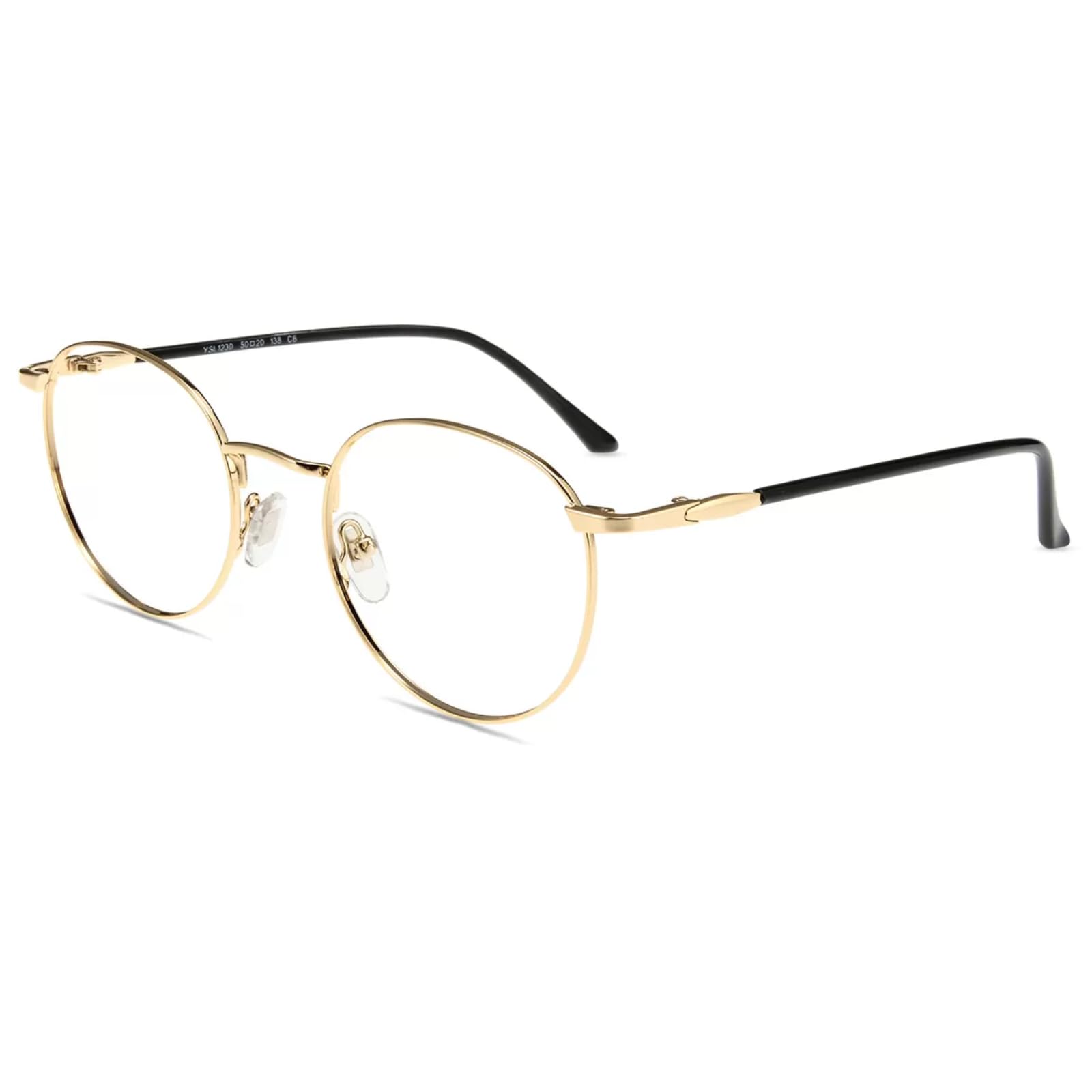 Firmoo Blue Light Blocking Reading Glasses UV 400 Computer Reading Gaming Glasses with Anti Glare Anti Eyestrain Lens Round Vintage Metal Frame